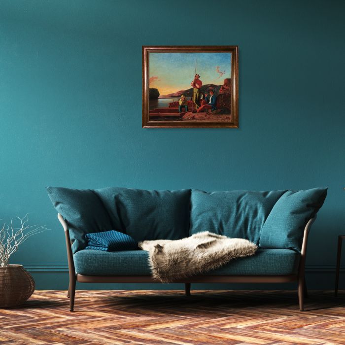 The Wood-Boat, 1850 Pre-Framed - Verona Cafe Frame 20"X24"