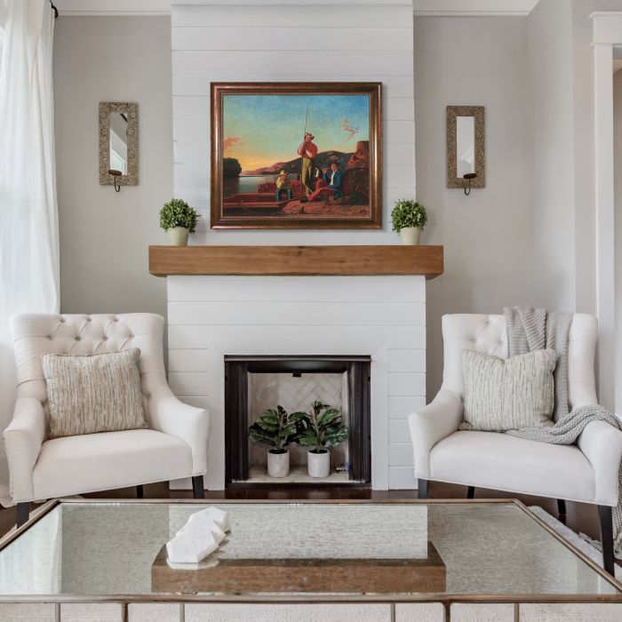 The Wood-Boat, 1850 Pre-Framed - Verona Cafe Frame 20"X24"