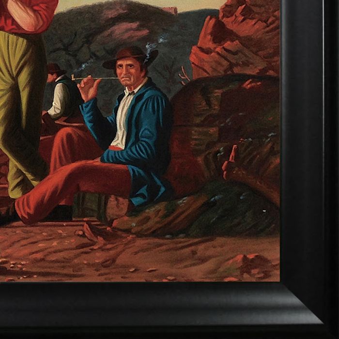 The Wood-Boat, 1850 Pre-framed - Black Matte Frame 20"X24"