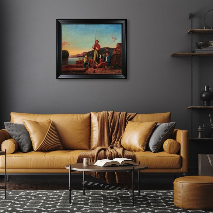 The Wood-Boat, 1850 Pre-framed - Black Matte Frame 20"X24"