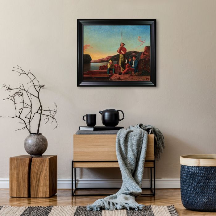 The Wood-Boat, 1850 Pre-framed - Black Matte Frame 20"X24"