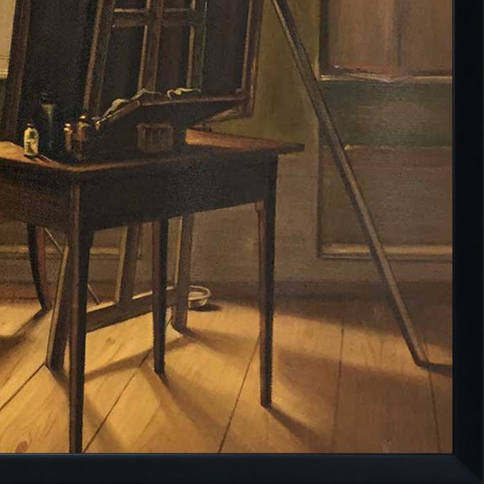 Caspar David Friedrich in his Studio Pre-framed - Studio Black Wood Frame 20"X24"