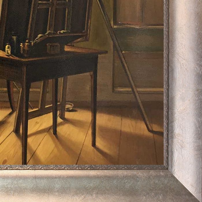 Caspar David Friedrich in his Studio Pre-Framed - Champage Scoop with Swirl Lip Frame 20"X24"