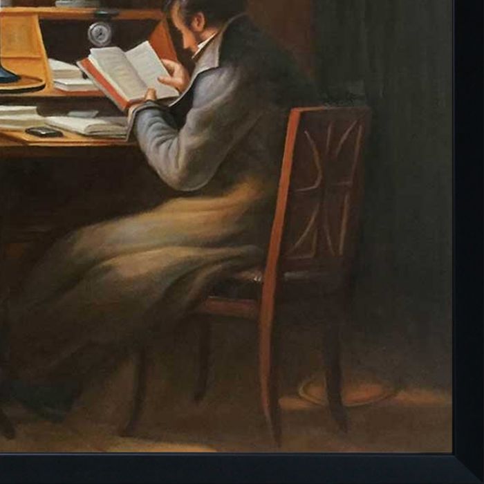 The Elegant Reader Pre-framed - Studio Black Wood Frame 24"X36"