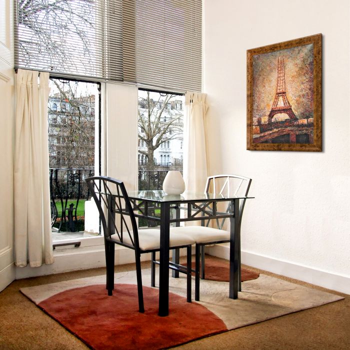 The Eiffel Tower Pre-Framed - Havana Burl Frame 24" X 36"