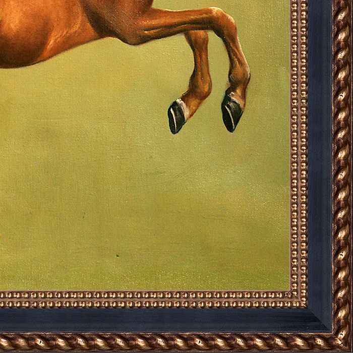 Whistlejacket Pre-framed - Verona Black and Gold Braid 20" X 24"