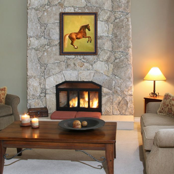 Whistlejacket Pre-framed - Verona Black and Gold Braid 20" X 24"