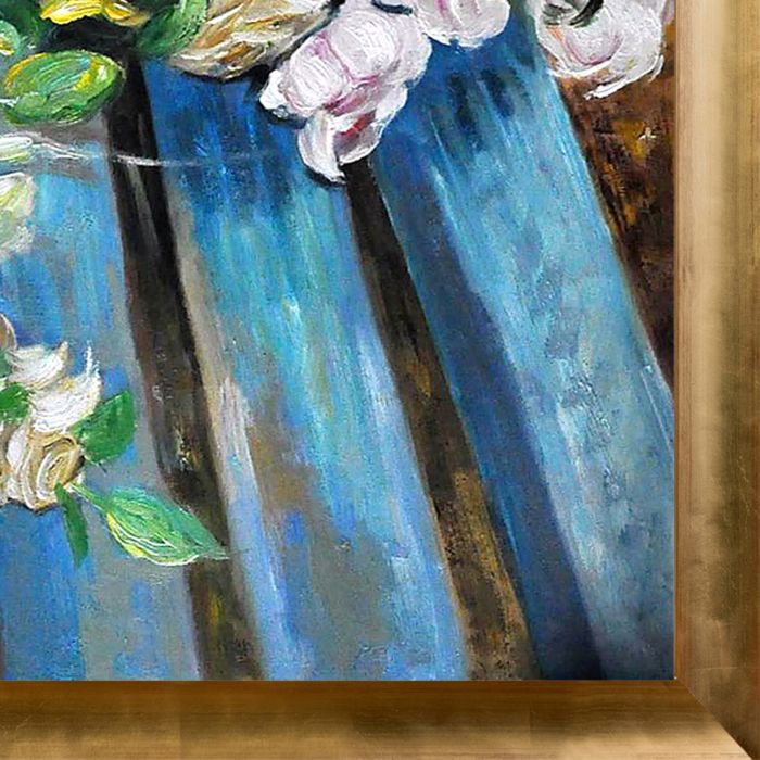 Still Life with Rose Pre-Framed - Gold Luminoso Frame 20"X24"