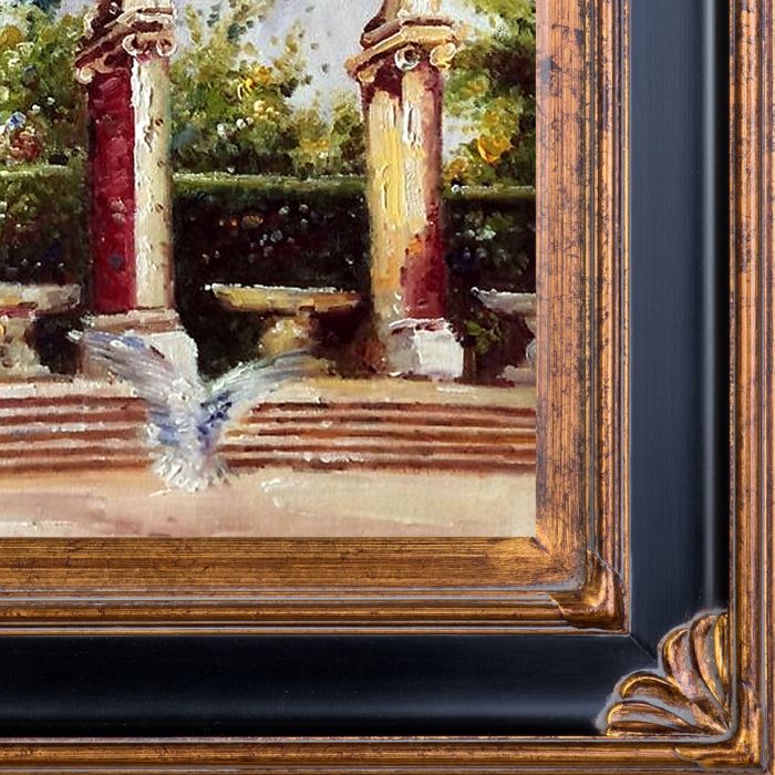 The Colonnade in Versailles Pre-Framed - Corinthian Gold Frame 20"X24"