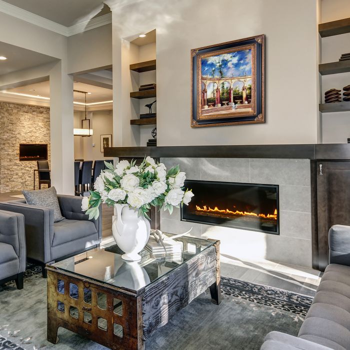 The Colonnade in Versailles Pre-Framed - Corinthian Gold Frame 20"X24"