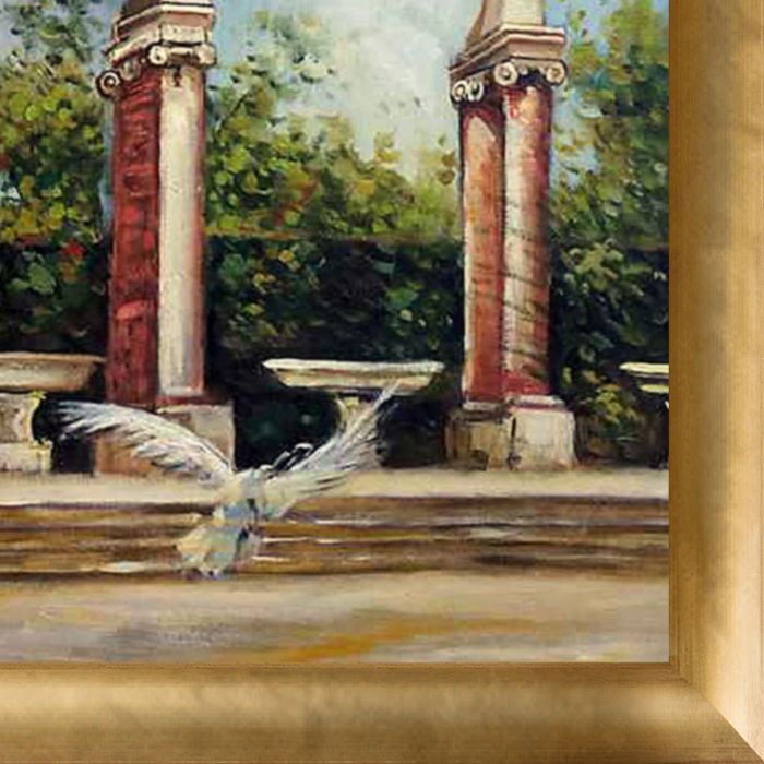 The Colonnade in Versailles Pre-Framed - Gold Luminoso Frame 20"X24"