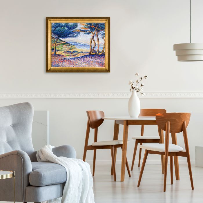 Pines Along the Shore - Athenian Gold Frame 20"X24"