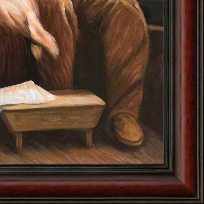 Couple in an Interior Pre-framed - Grecian Wine Frame 20" X 24"