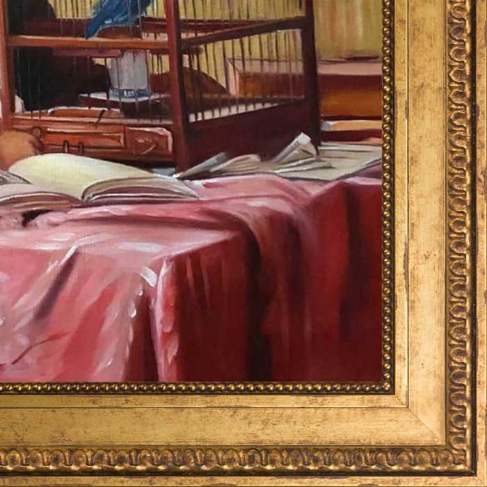 Watching the Bluejay Pre-Framed - Versailles Gold King Frame 20" X 24"