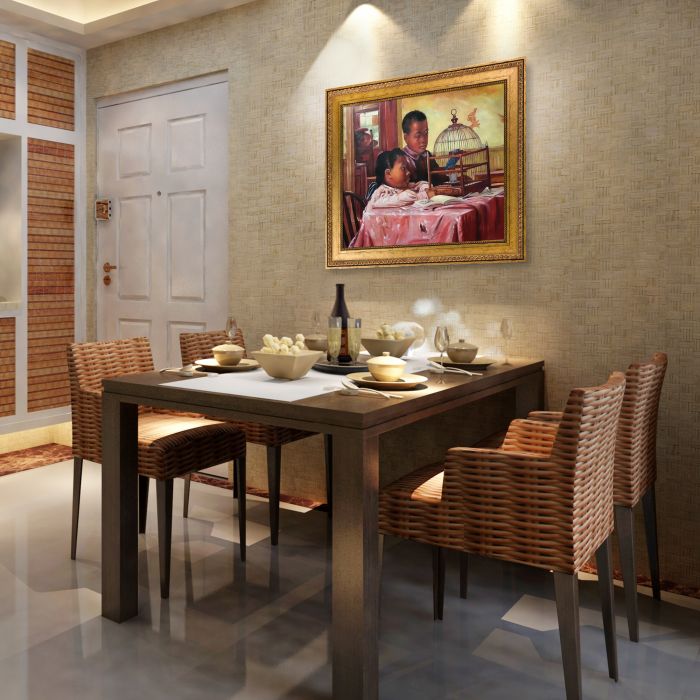 Watching the Bluejay Pre-Framed - Versailles Gold King Frame 20" X 24"