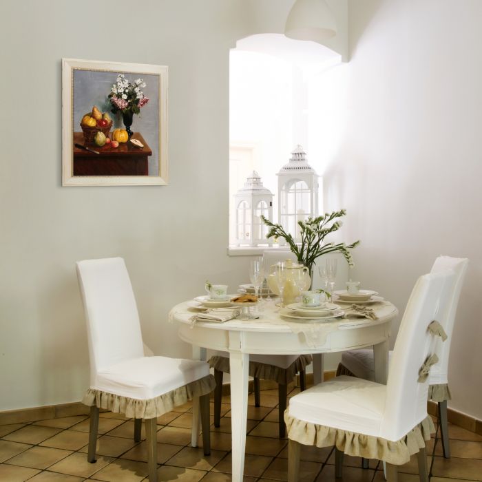 Still Life with Flowers and Fruit Pre-Framed - Constantine Frame 20" X 24"