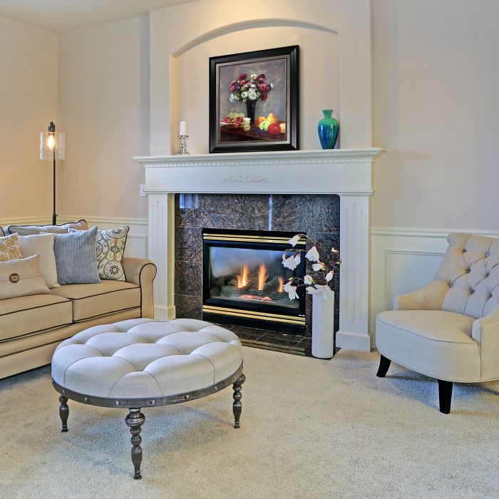 Asters and Fruit on a Table Pre-Framed - Black Matte and Burnished Silver Custom Stacked Frame 20" X 24"