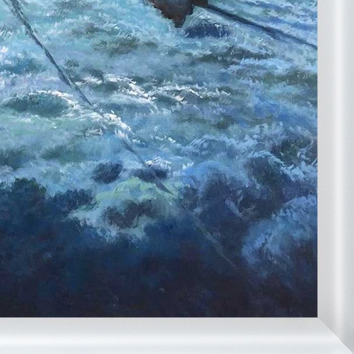 The Disciples See Christ Walking on the Water Pre-Framed - Moderne Blanc Frame 20" X 24"