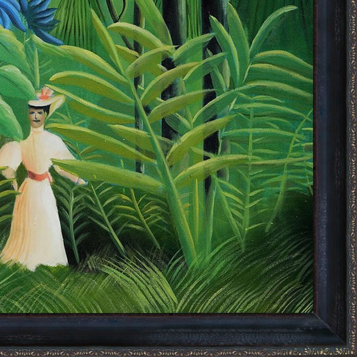 Woman Walking in an Exotic Forest Pre-Framed - La Scala Frame 20"X24"