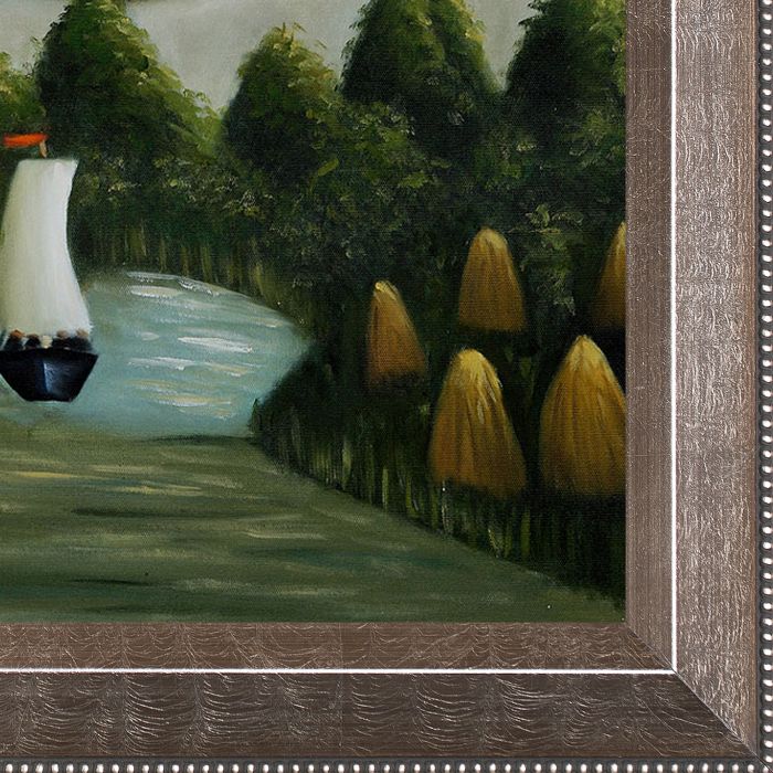 Banks of the Oise Pre-Framed - Veine D'Or Pewter Angled Frame 20