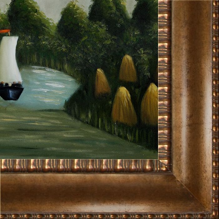 Banks of the Oise Pre-Framed - El Dorado Gold Frame 20"X24"