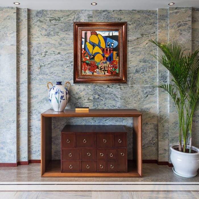 Trees Pre-Framed - Mediterranean Bronze Frame 20"X24"