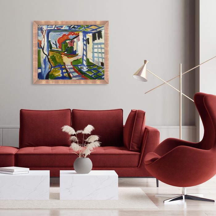 Grape Arbor Pre-framed - Blushing Rose Gold Frame 20" X 24"