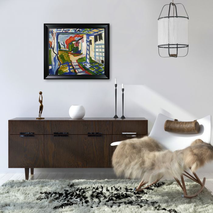 Grape Arbor Pre-framed - Black Matte Frame 20"X24"