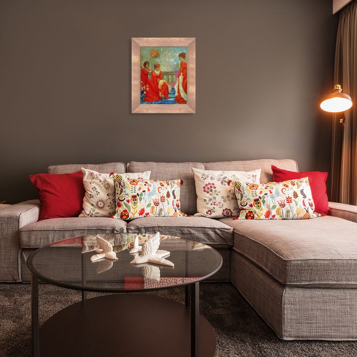 Red and Black Pre-framed - Blushing Rose Gold Frame 8" X 10"