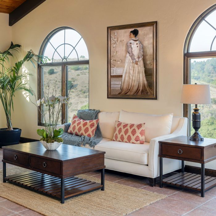 Symphony in Flesh Colour and Pink Pre-Framed - Modena Vintage 24" X 36"