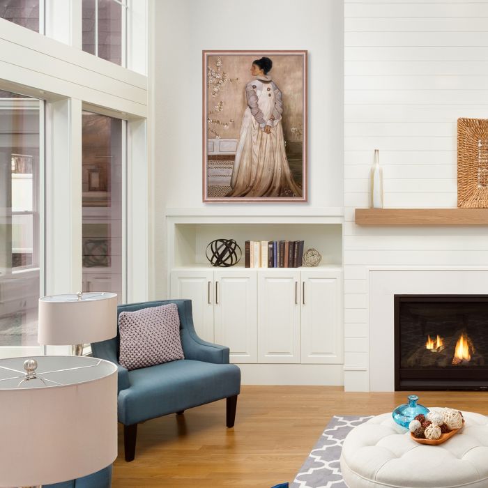 Symphony in Flesh Colour and Pink Pre-Framed - Rose Gold Classico Frame 24" X 36"