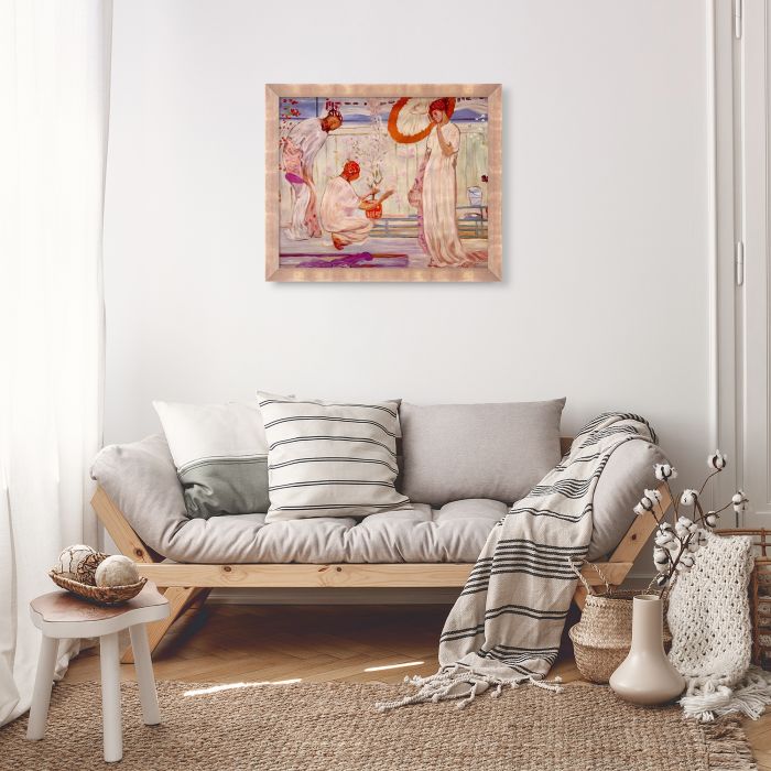 The White Symphony Three Girls Pre-framed - Blushing Rose Gold Frame 20" X 24"