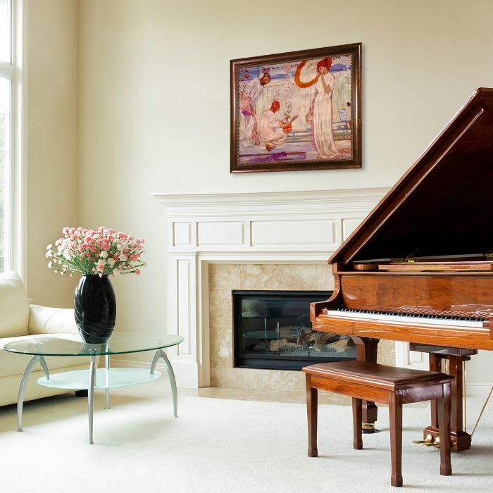 The White Symphony Three Girls Pre-Framed - Verona Cafe Frame 20"X24"