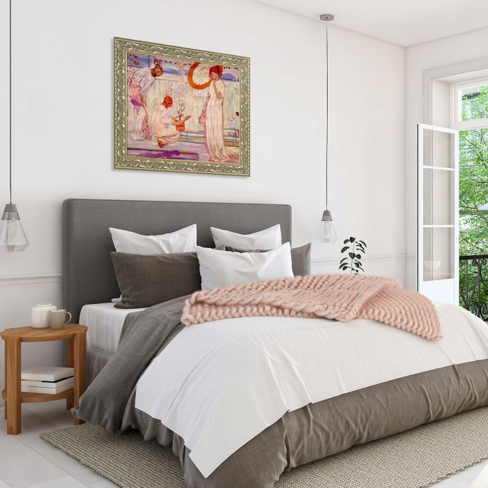 The White Symphony Three Girls Pre-Framed - Rococo Silver 20"X24"