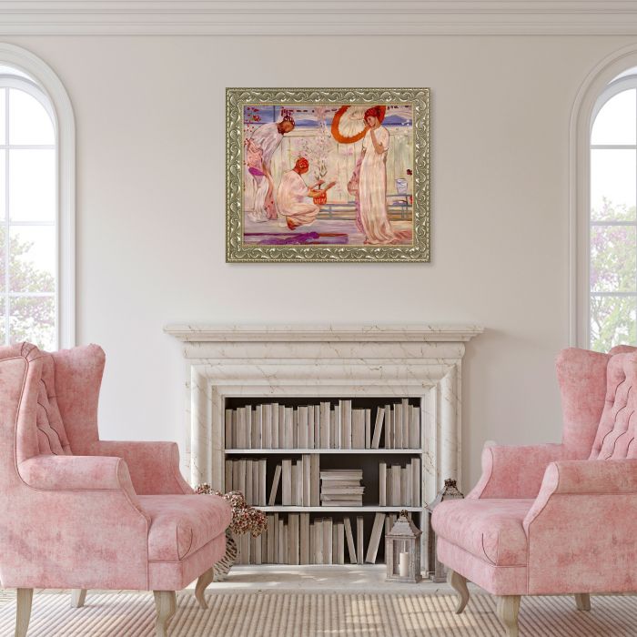 The White Symphony Three Girls Pre-Framed - Rococo Silver 20"X24"