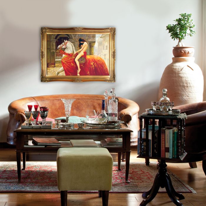 Lady Godiva, c. 1897 Pre-Framed - Victorian Gold Frame 24"X36"