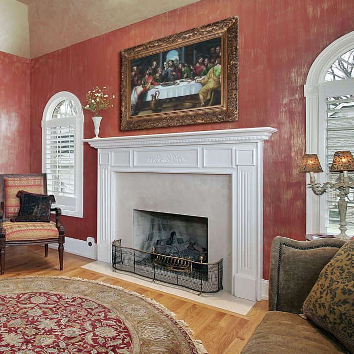 The Last Supper Pre-Framed - Burgeon Gold Frame 24"X36"