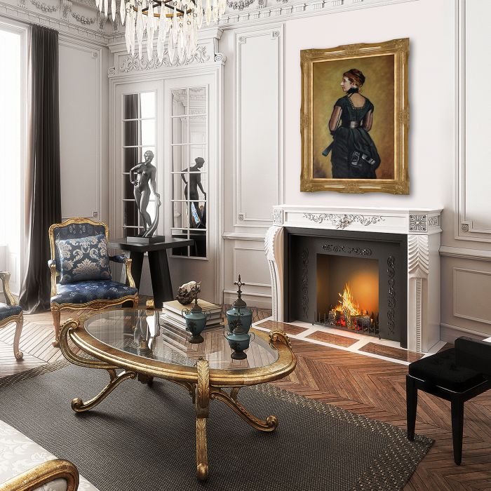 Portrait of Kate Perugini, daughter of Charles Dickens, 1880 Pre-framed - Victorian Gold Frame 24"X36"