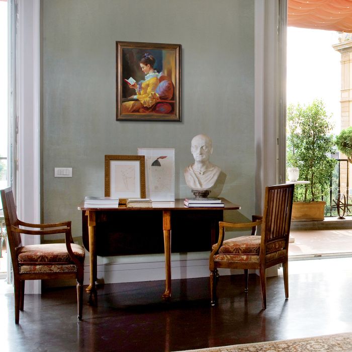 The Reader Pre-Framed - Modena Vintage 20" X 24"