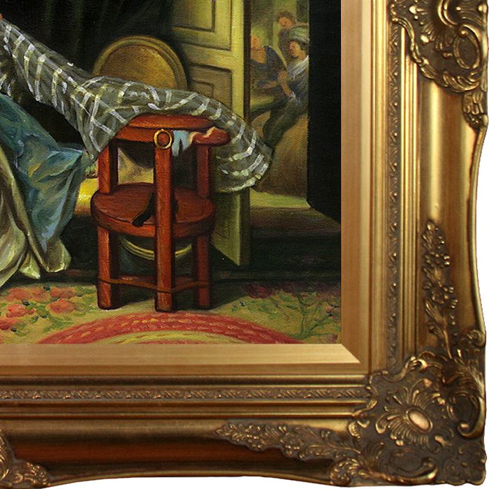 The Stolen Kiss, late 1780s Pre-Framed - Victorian Gold Frame 20"X24"