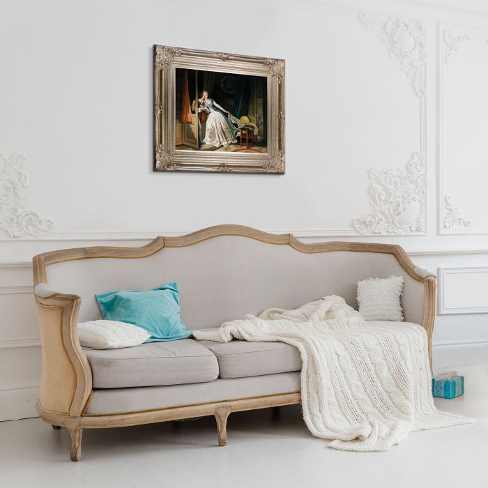 The Stolen Kiss, late 1780s Pre-Framed - Renaissance Champagne Frame 20"X24"