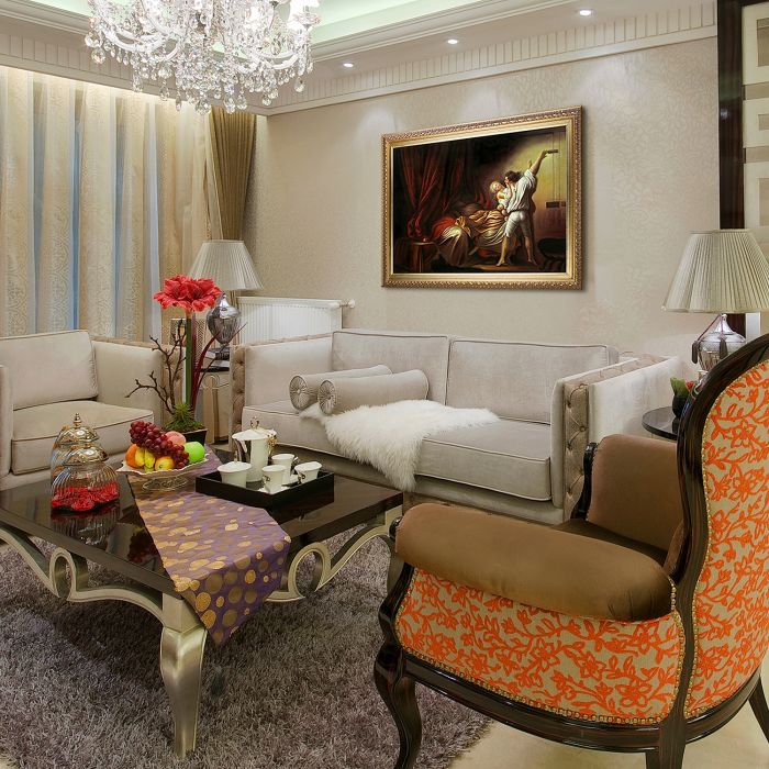 The Bolt c. 1778 Pre-Framed - Elegant Gold Frame 24"X36"