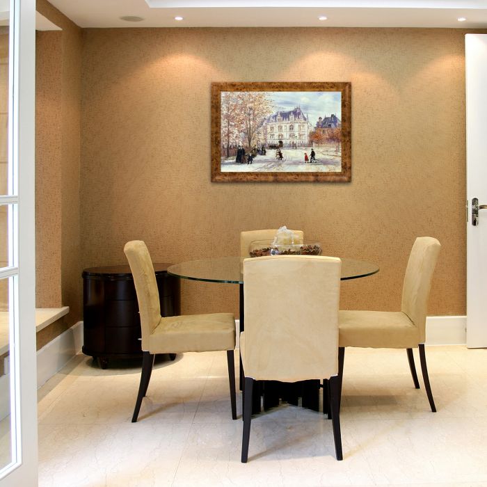 The Fletcher Mansion, New York City Pre-Framed - Havana Burl Frame 24" X 36"