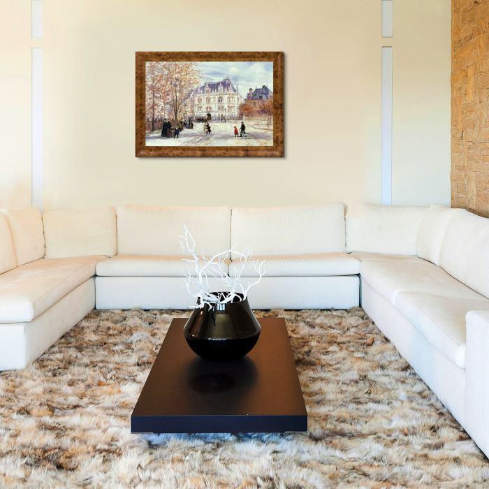 The Fletcher Mansion, New York City Pre-Framed - Havana Burl Frame 24" X 36"