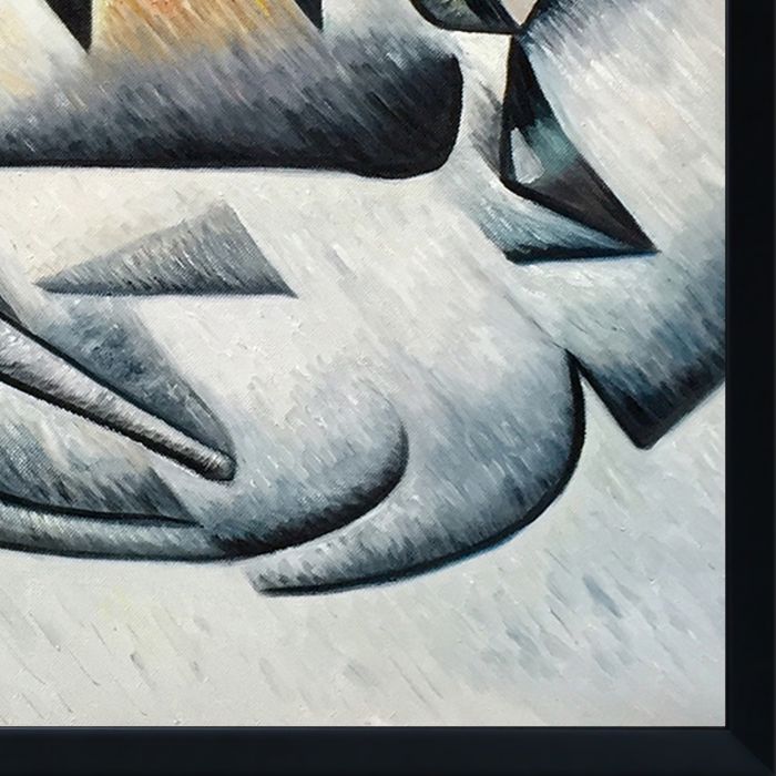 Bottles and Knife Pre-framed - Studio Black Wood Frame 20"X24"