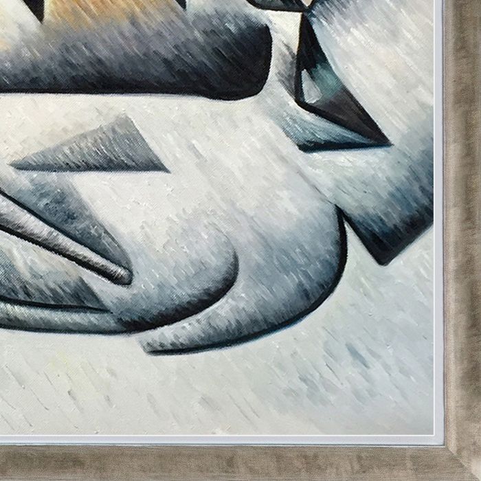 Bottles and Knife Preframed - Champagne Silhouette Frame 20" X 24"