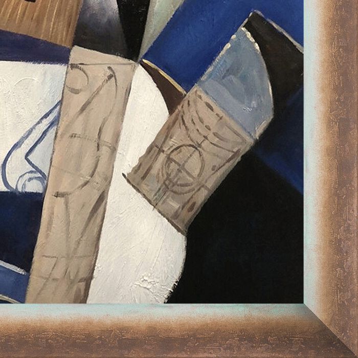 Guitar and Pipe Preframed - Spoleto Bronze 20" X 24"