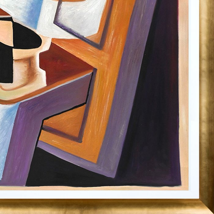 Le Canigou Pre-Framed - Gold Luminoso with Studio White Custom Stacked Frame 24" X 36"