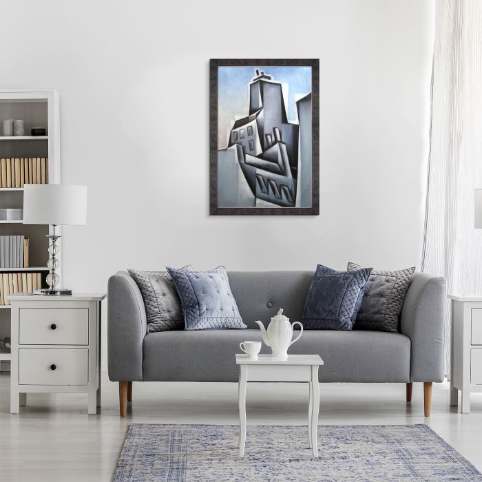 Maisons a Paris (Houses in Paris) Preframed - Suede Premier Frame 24"X36"