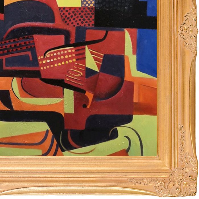 Man with Violin Pre-Framed - Imperial Gold Frame 24" X 36"